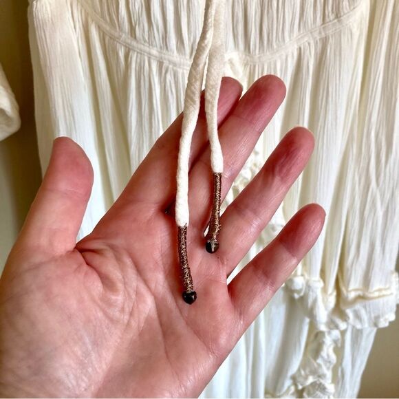 NEW Free People In Your Dreams Maxi Dress Flowy Babydoll White Cotton Size S - Picture 6 of 14